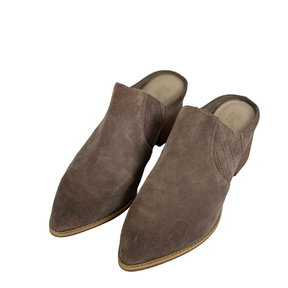 Seychelles Block Heel Suede Mules